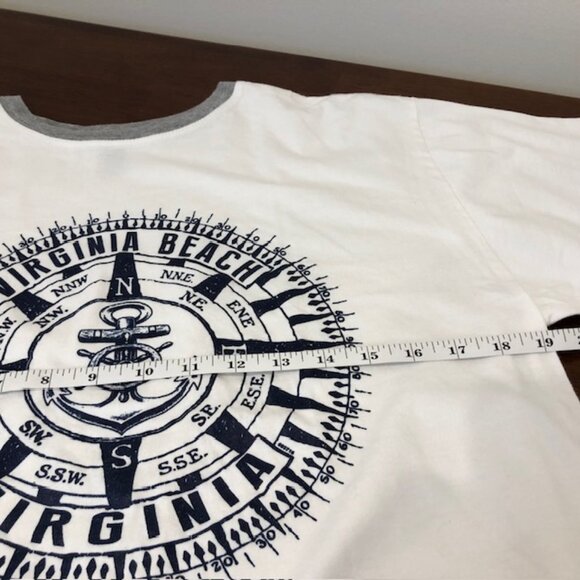 Virginia Beach Anchor Graphic Print Crew Neck T-Shirt Size L. - Picture 8 of 11